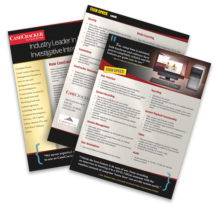 CaseCracker Datasheets - Edwin R. Lopez Portfolio