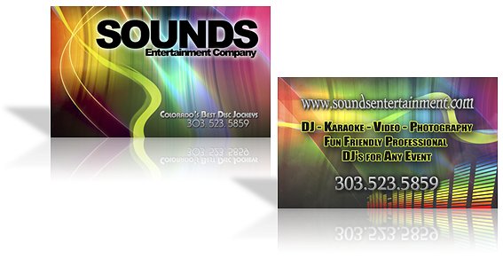 Sounds Entertainment Business Cards - Edwin R. Lopez Portfolio