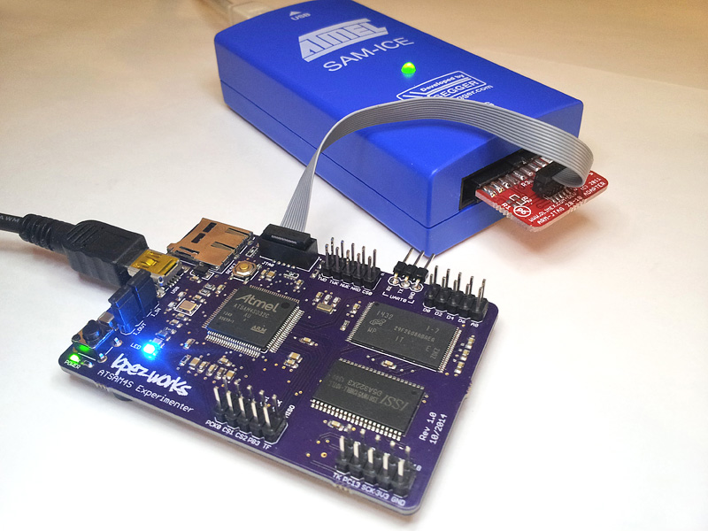 ARM Cortex-M4 atsam4s Single Board Computer SBC JTAG debug and programming